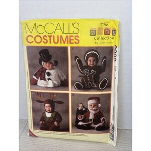 McCall's 8999 Gingerbread Man, Reindeer, Snowman & Santa Costume Patter Sz 2 UC